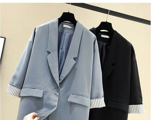 

2021 Spring And Autumn New Mid-Length Casual Small Suit Women Loose Fashion One-Button Top
