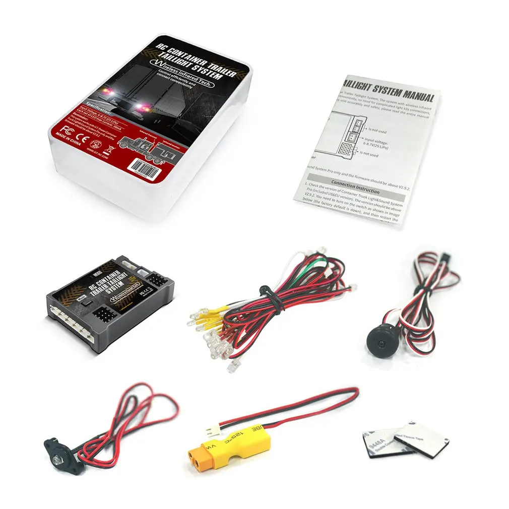 

Truck Sound Light Vibration Simulation System Tail Light RC Container Trailer Taillight System Good Performance