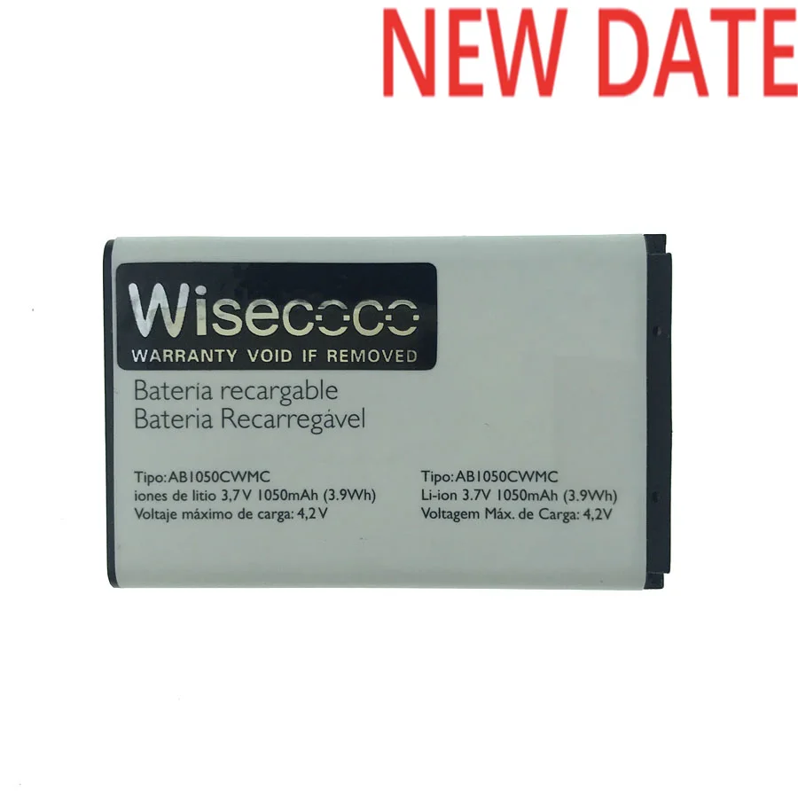 Батарея WISECOCO 1000 мач AB1050GWMT/AB1050FWMX для PHILIPS Xenium X116 X125 X126 X128 батарея смартфона + номер