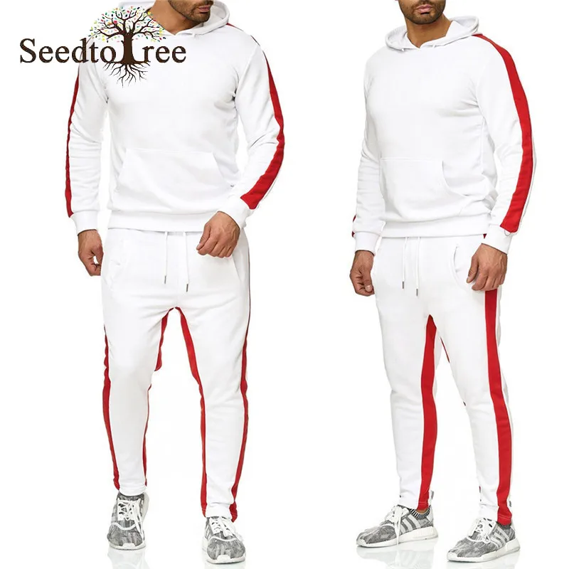 

Autumn and Winter Men's Sets Men's Casual Sports Suit Men's Solid Color Plus Size Hooded Jacket