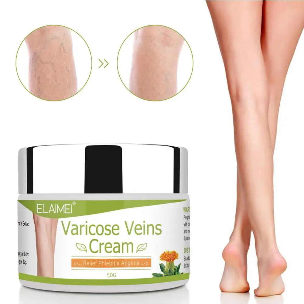 

50ml Varicose Vein Ointment Relieve Pain Herbal Antibacterial Safflower Cream Bulging Legs Red Blood Streak Repair Vein Cream
