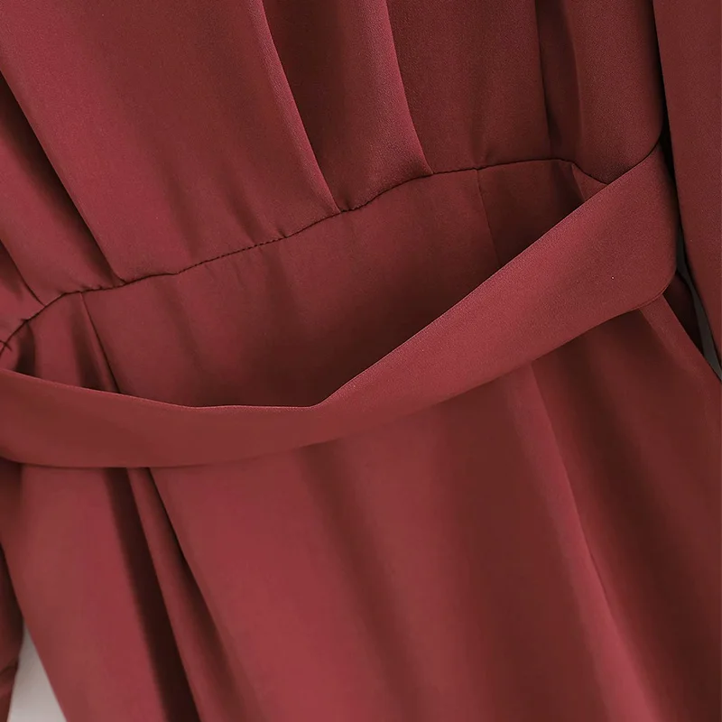 

Women Summer Solid Shirts Dress 2020 Long Sleeve Sashes Bow Tie Fashion Street Female Elegant Mid-Calf Dresses Vestidos XD3258