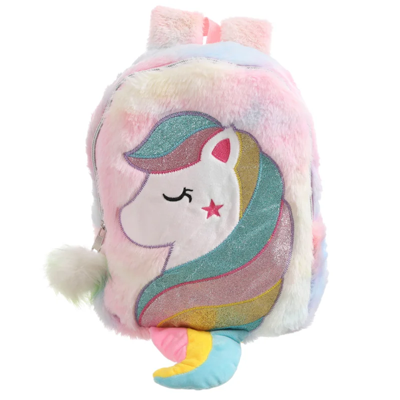 Kid Toy Doll Backpack in Kindergarten Girl Plush Mini Unicorn School Backpack Cartoon Children Bag Primary Kids Gift Book Bag