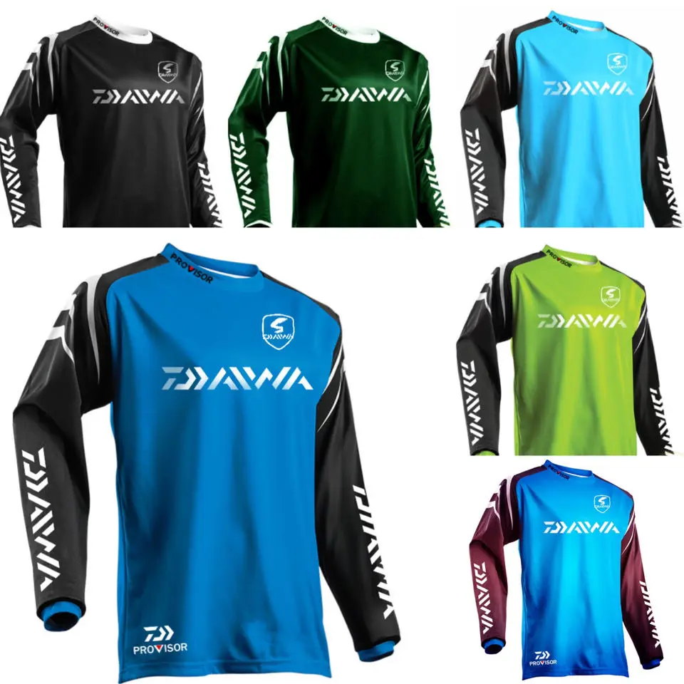 

Men's Daiwa Sun-protective Clothing Ice Silk Outdoor Uv Protection Quick-drying Breathable Fishing Shirt Long Sleeve