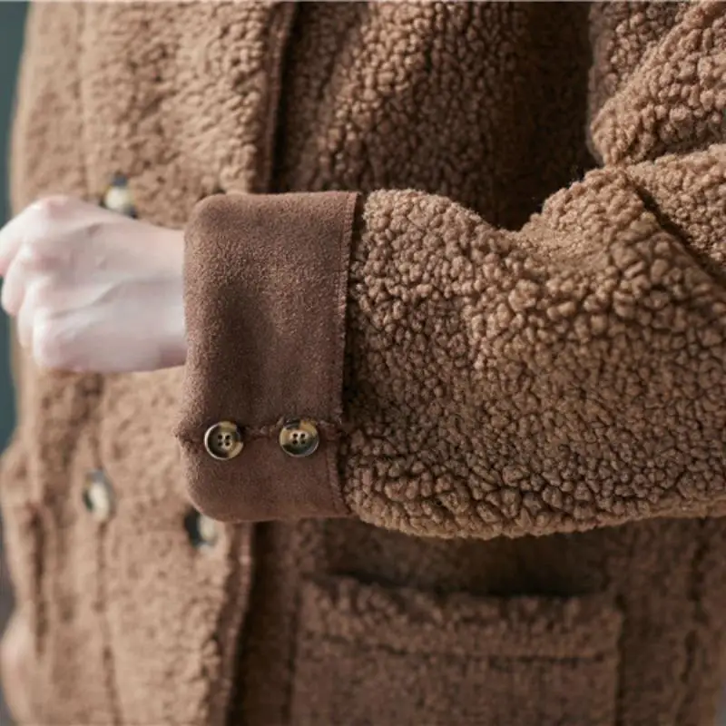 

Plus Size Faux Fur Winter Coat Thick Teddy Bear 2021 Warm Jacket Fake Fur Furry Jackets and Coats for Women Outerwear Ladies