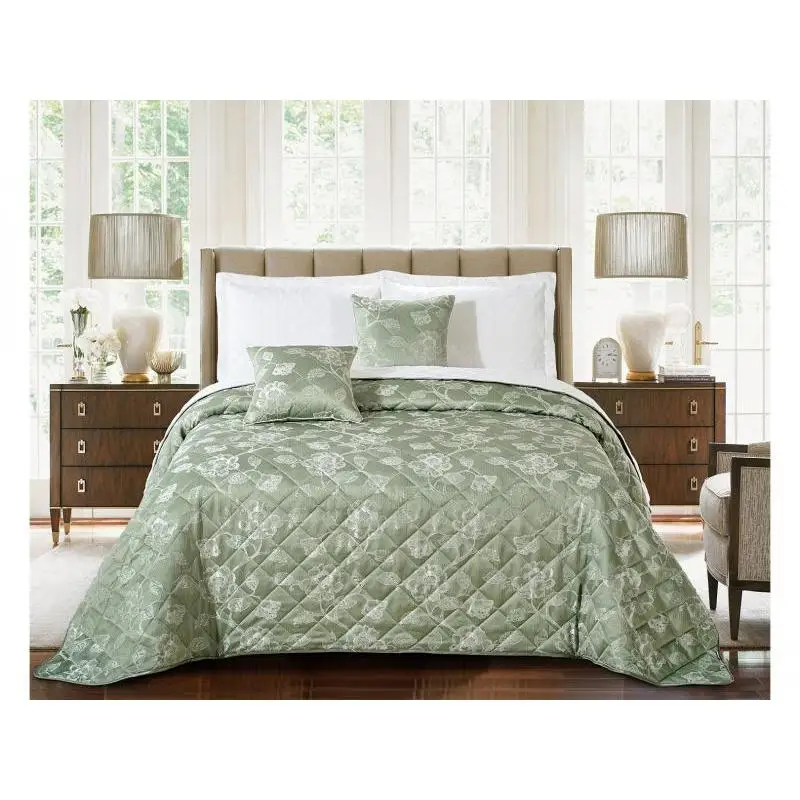 Покрывало евро-макси tango Florence 240*260 см зеленый с наволочками | Дом и сад