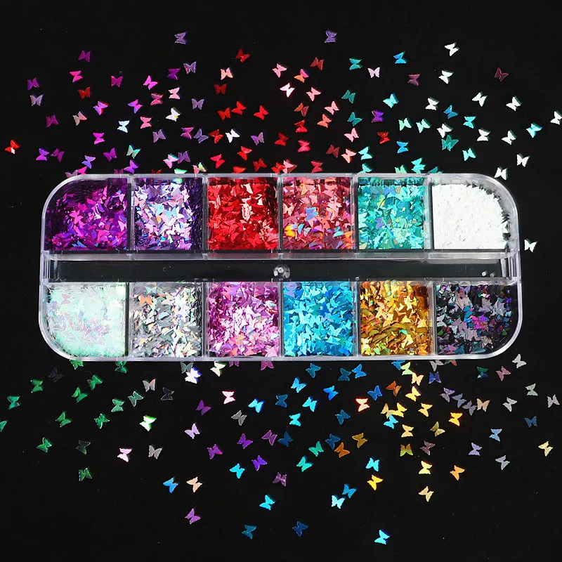 

1Box Butterfly Sequins Resin Filler AB Colorful Glitter Sequin Diy Nail Art Decor Epoxy Resin Mold Filling Crafts Jewelry Making