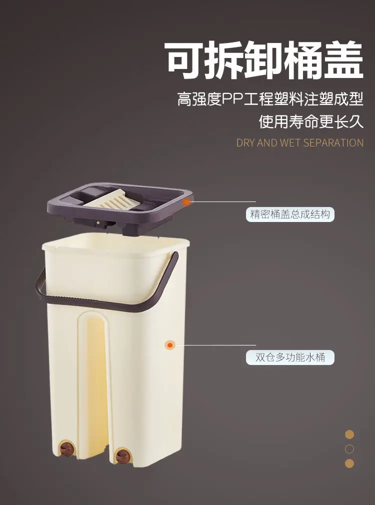 Тряпка для швабры с ведром ручная отжимная швабра самомоющаяся и Очищающая