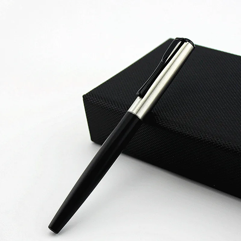 Новые роскошные сверхтонкие перьевые ручки металлическая матовая черная