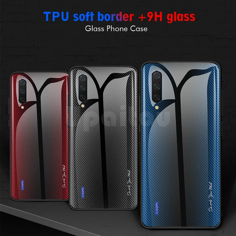 UPaitou Tempered Glass Case for Xiaomi Mi 9 Explorer 9SE 9X CC9 CC9E A3 TPU Edge Bumper Shockproof Luxury Mi9 |