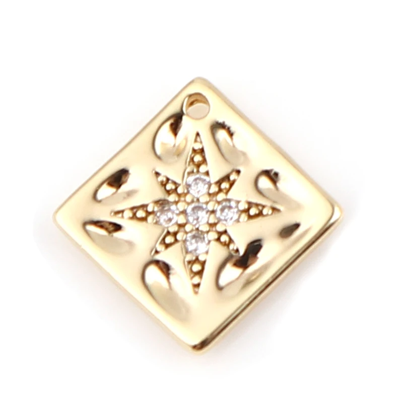 

Gold Color Geometric Charms Pendant Stars Moon Rhinestone Charms Jewelry DIY Making Findings Earrings Necklace Accessories Gifts