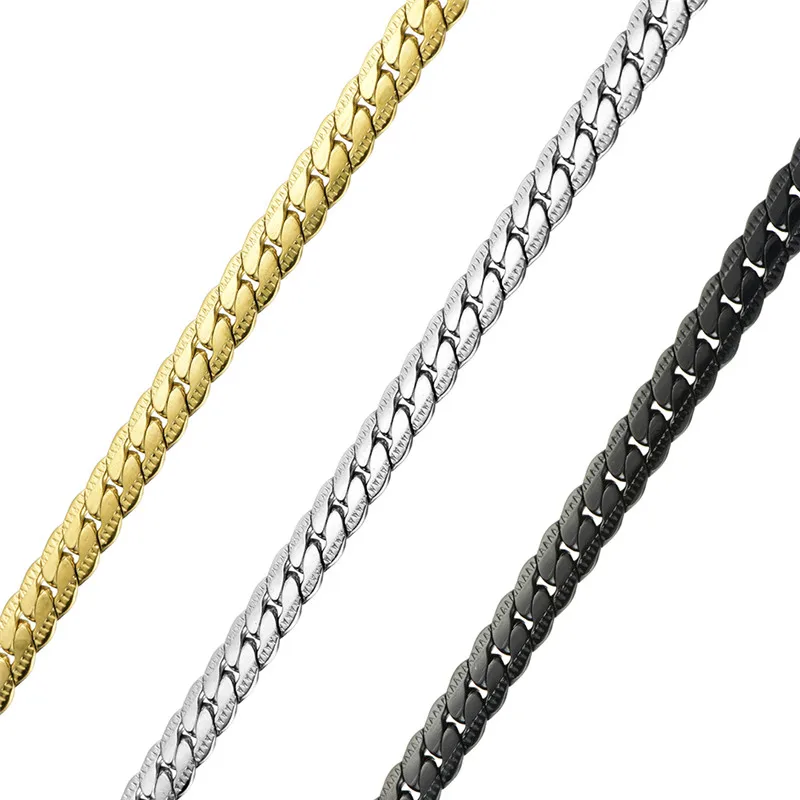 

steel Necklaces Mens Stainless Steel Long necklace black gold chain Necklace hip hop jewelry for neck Gifts for Men Accessories