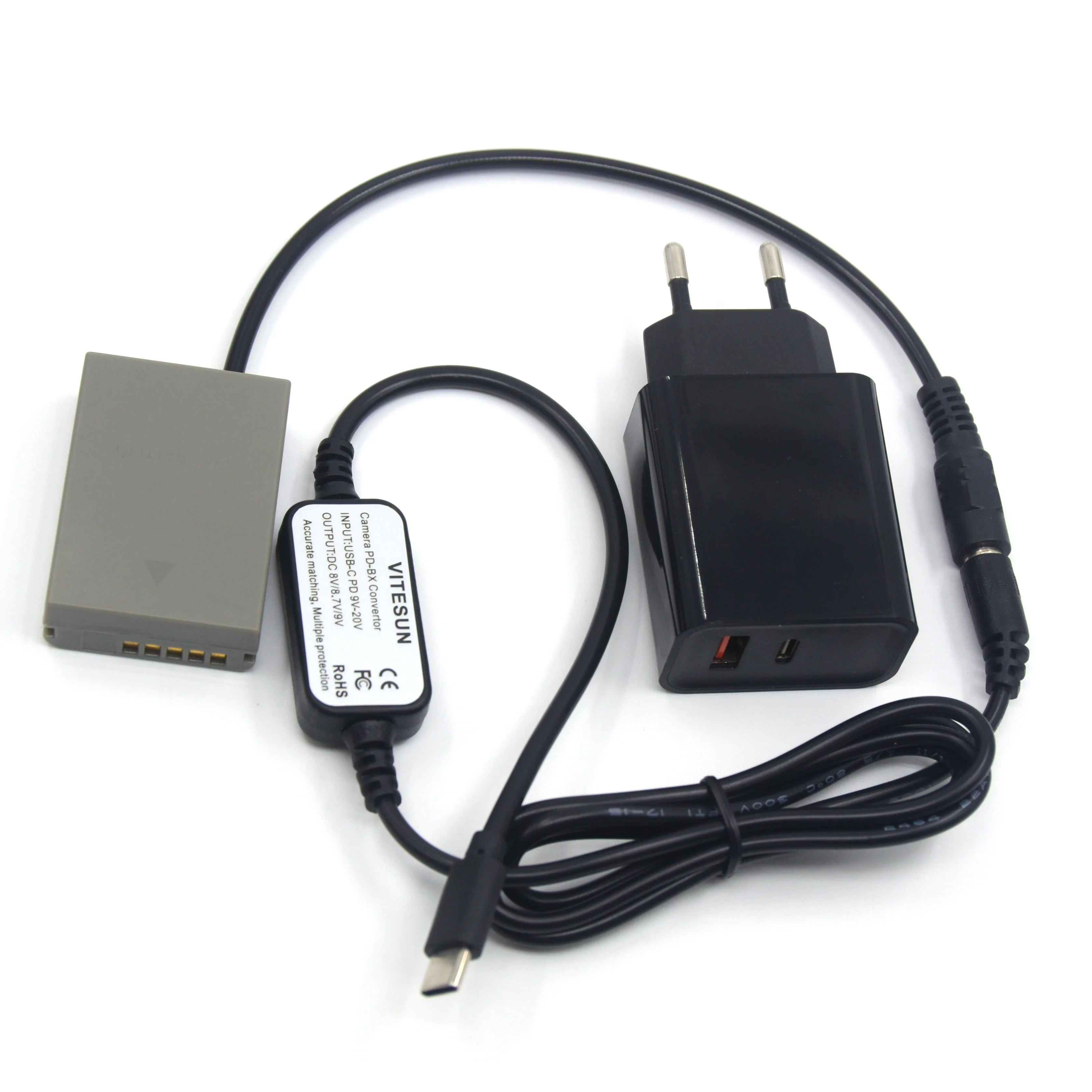 Мобильный Внешний аккумулятор USB Type-C кабель 8V + PS-BLN1 BLN-1 BLN1 DC соединитель зарядное