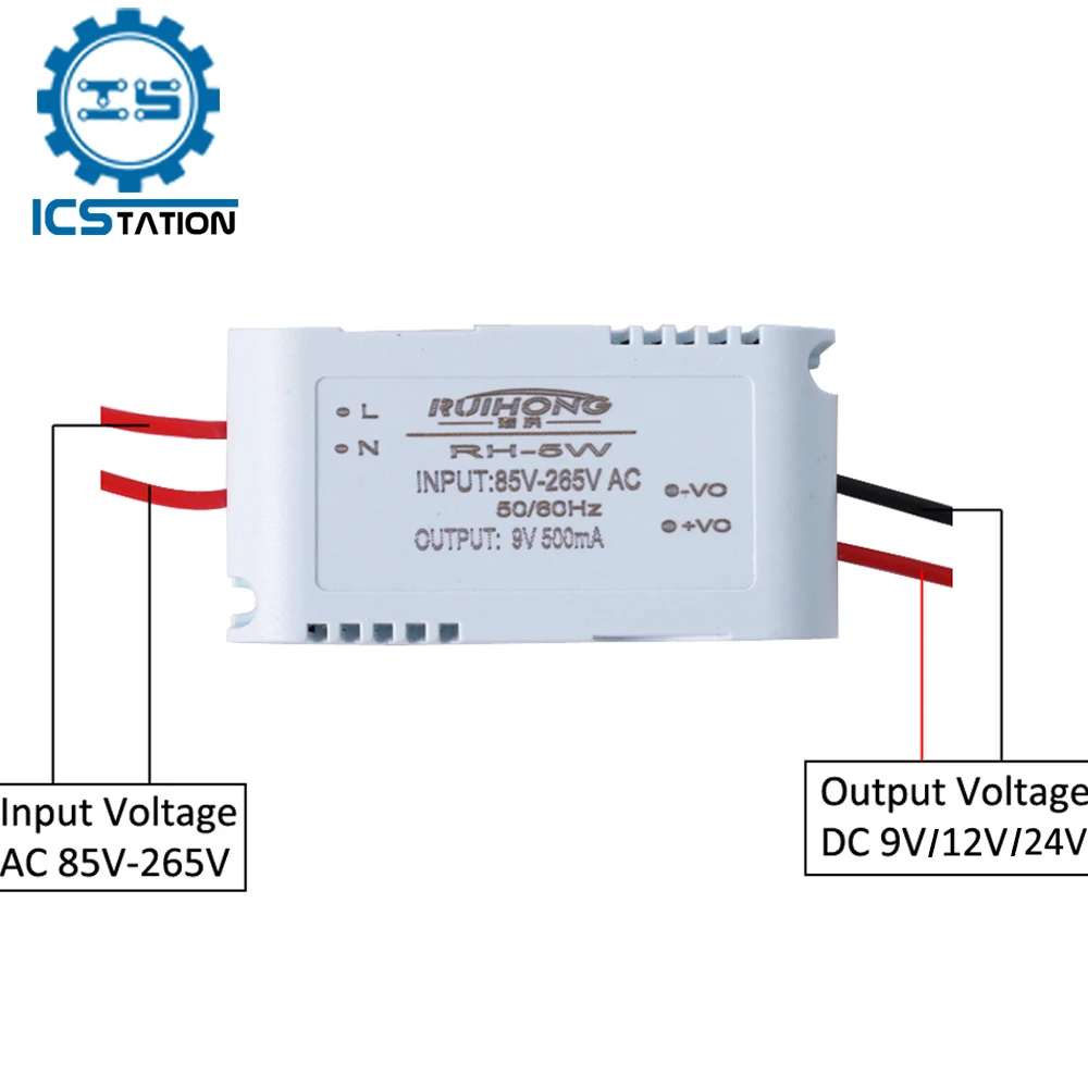 Преобразователь напряжения 5 Вт 110 В переменного тока в постоянный ток 9 В/12 В/24