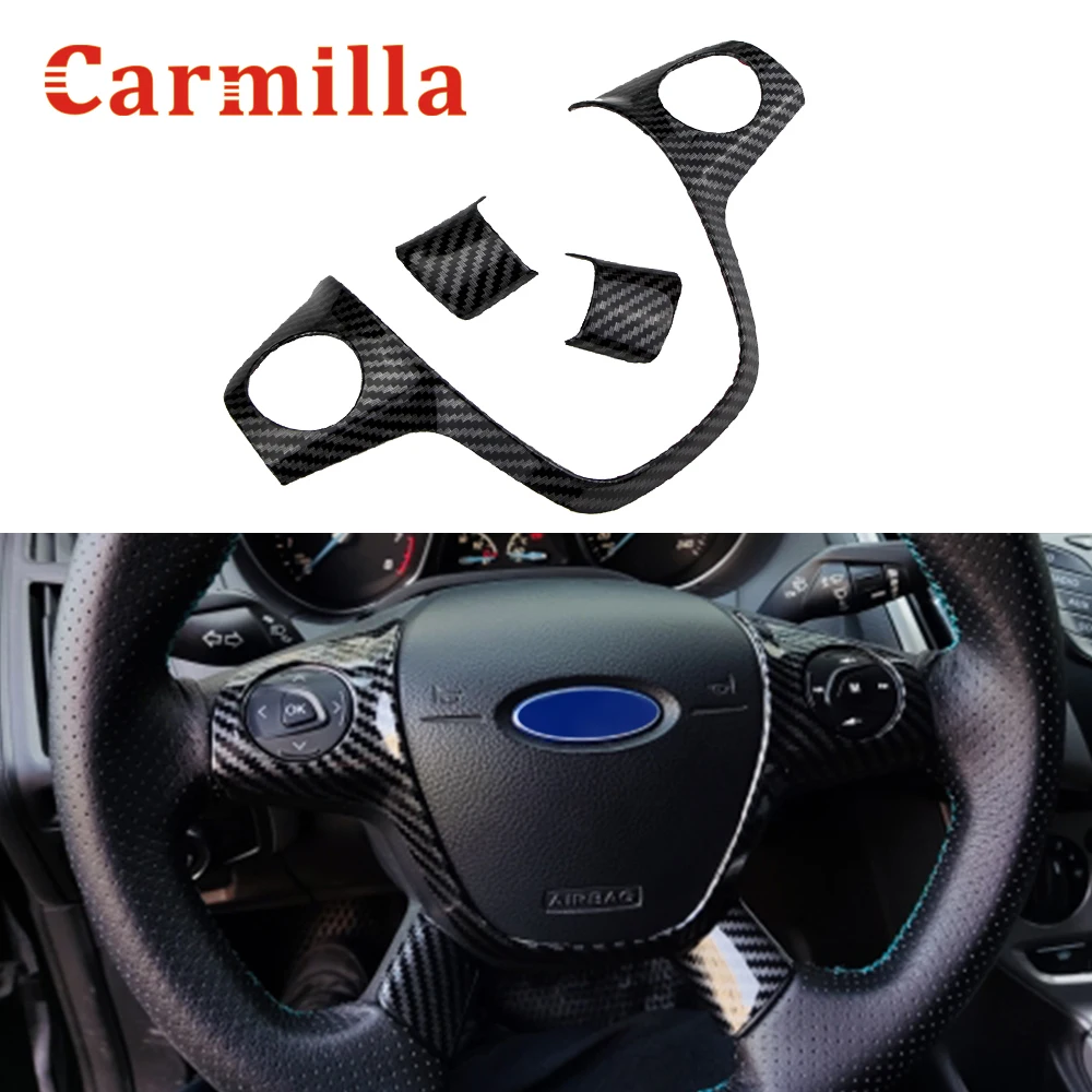 

Car Steering Wheel Cover Trim for Ford Focus 3 MK3 2012-2014 Kuga Escape 2013-2015 C-MAX Cmax2011-2017 Grand C-MAX 2011-2014