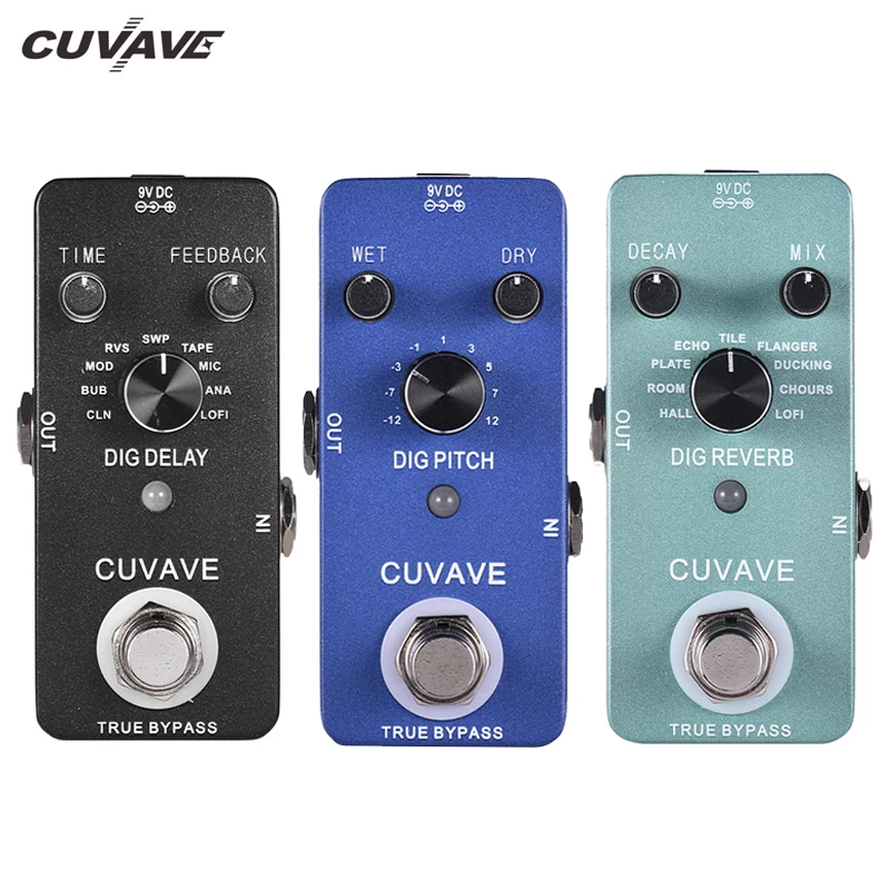 Цифровая педаль для создания эффектов гитары с реверберацией CUVAVE полностью