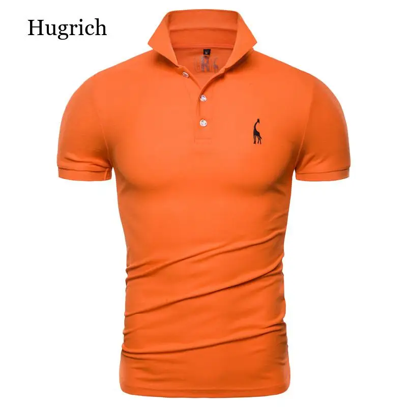 

New Man Polo Shirt Mens Casual Deer Embroidery Cotton Polo Shirt Men Short Sleeve High Quantity Polo Men