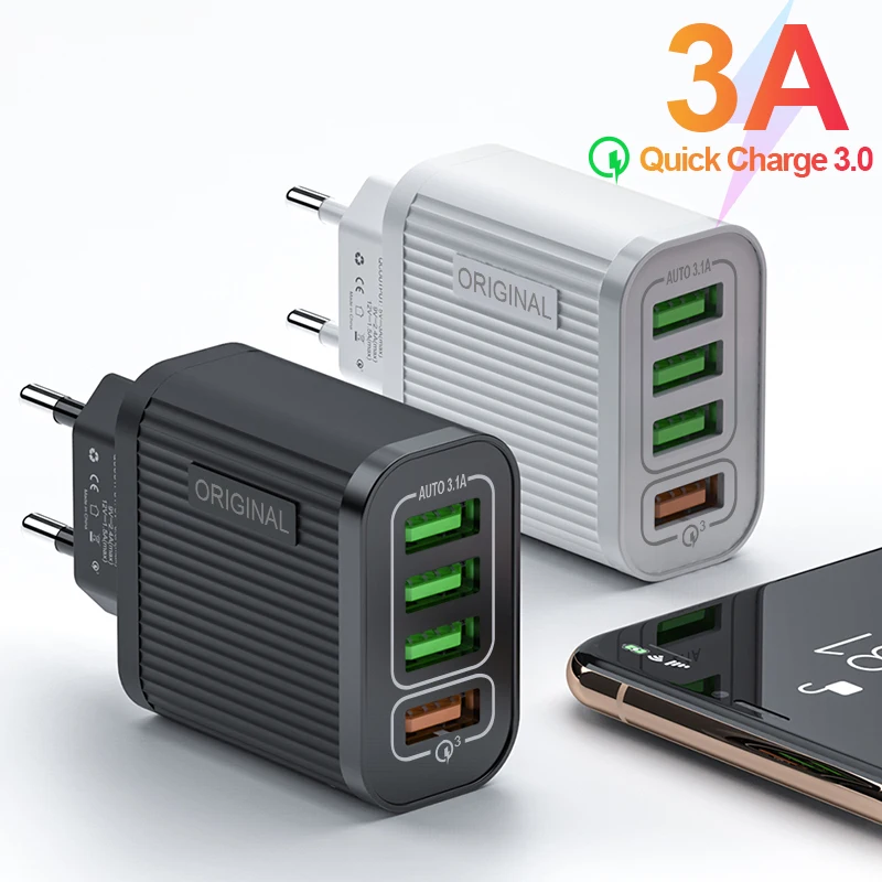 Зарядное устройство с несколькими USB-портами для iPhone Samsung Xiaomi mi | Мобильные