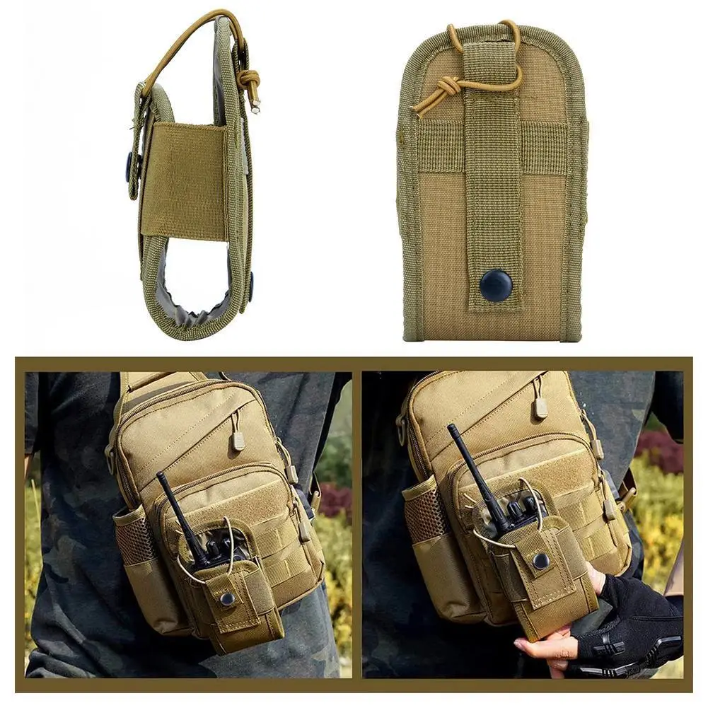 

1000D тактическая сумка для портативной рации с системой «Молле», поясная сумка, держатель, карманная флип-сумка для охоты, кемпинга