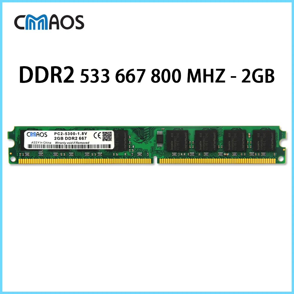 Cmaos DDR2 2 ГБ для рабочего стола оперативной памяти DDR 800 667 533 МГц - Цена: 1322.69