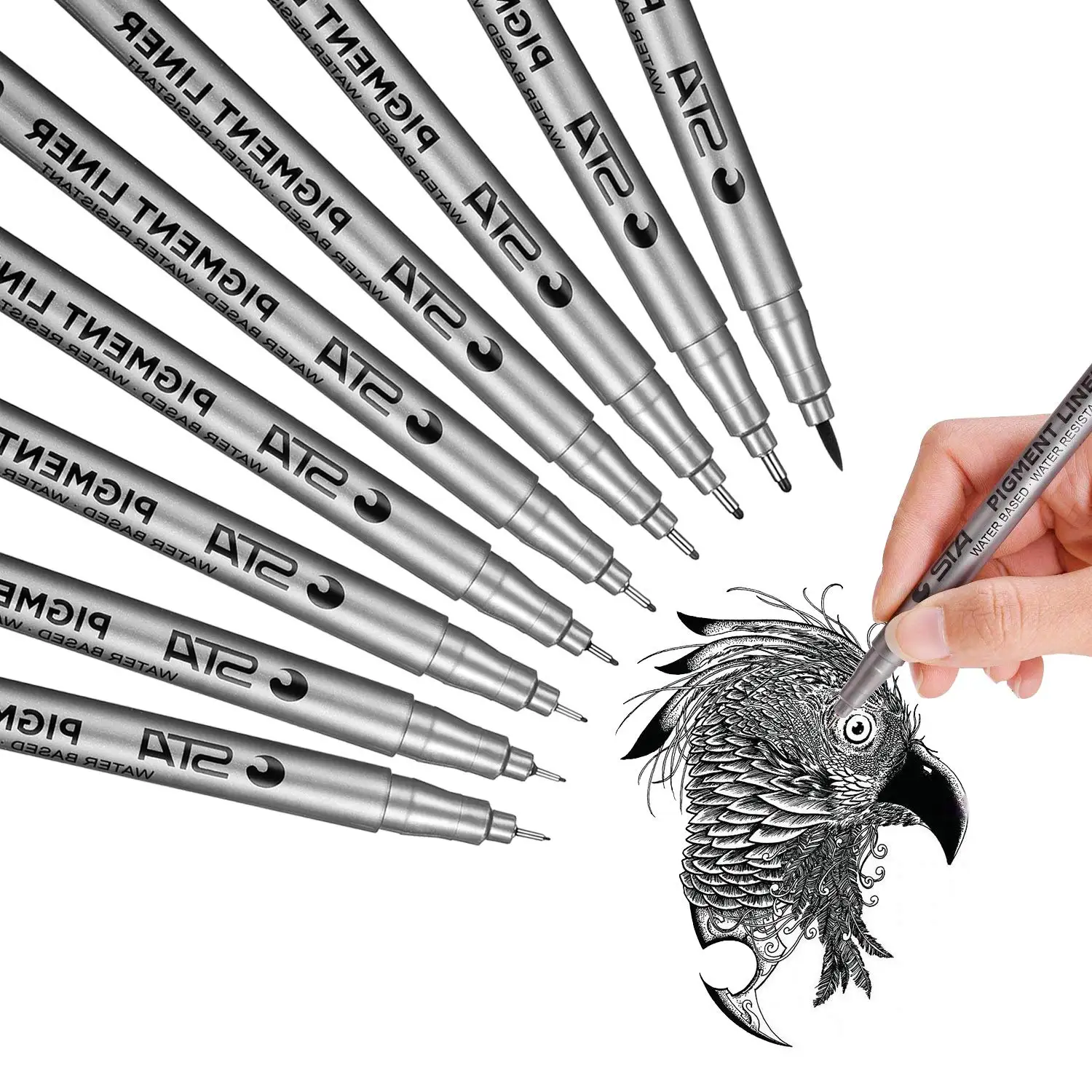 1 шт. пигментный лайнер Pigma Micron чернила маркер ручка Sakura Fineliner набор кисть чернила Маркер эскизы ручки черные маркеры наконечник для искусства