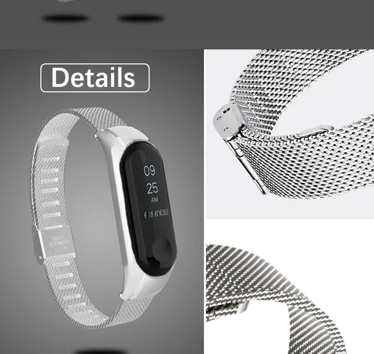 Для mi Band 4 металлический браслет из нержавеющей стали для Xiaomi mi Band 2 3 браслет браслеты для наручных часов Pulseira mi band 4 3 браслет для наручных часов