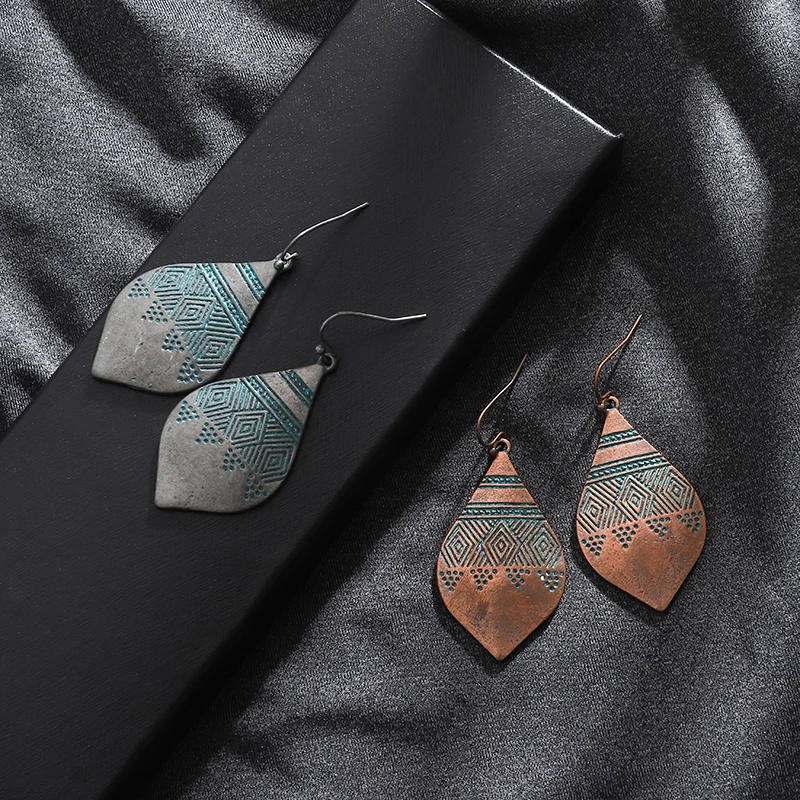 Винтажные бронзовые прелестные серьги круглые с черепом геометрические капли 2019