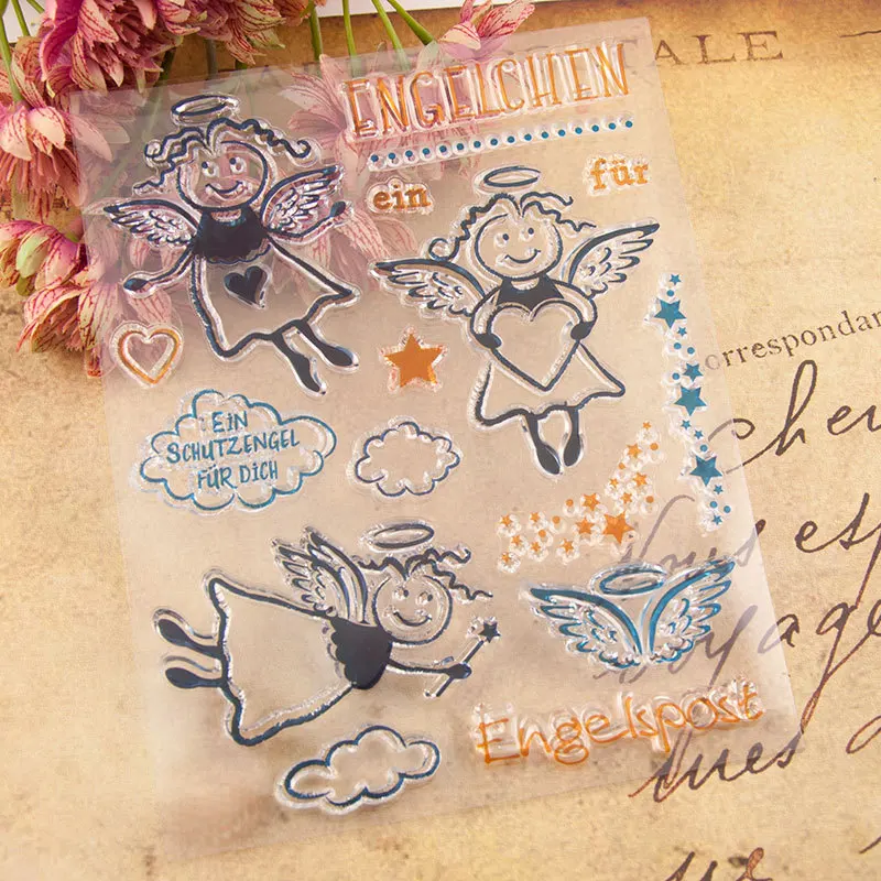 

Angel Clear Stamps Transparent Silicone Stamp for DIY Scrapbooking Paper Card Album Decor Craft Tools NEW 2021
