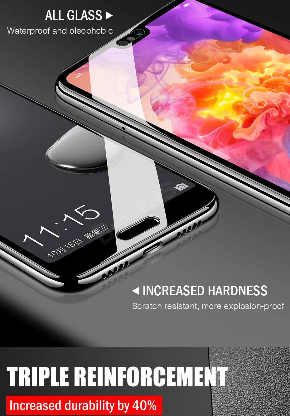 2 шт., защитное закаленное стекло для huawei P20 P30 P10 Lite Pro, Защита экрана для huawei Mate20 30 Lite, стекло для P Smart