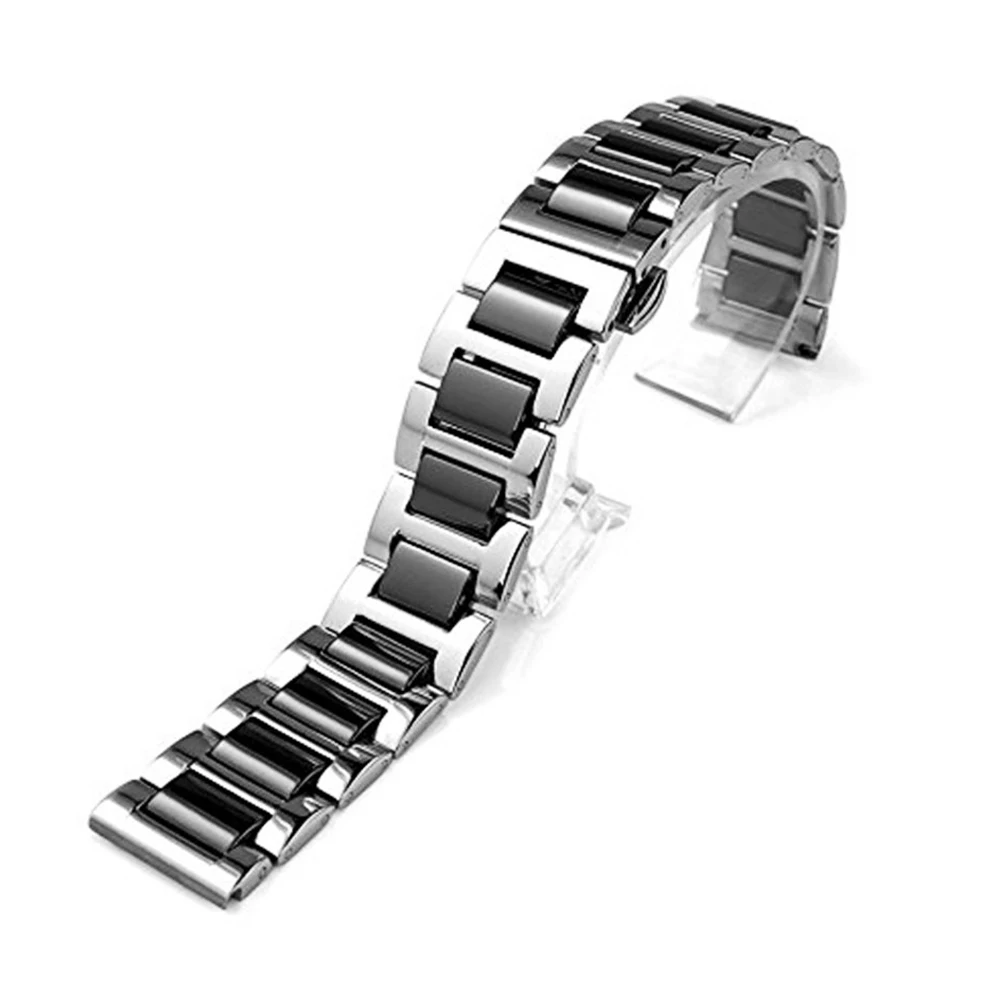 

Браслет керамический из нержавеющей стали для Samsung Galaxy Watch Band 46 мм/42 мм/Active 2 1, металлический ремешок для часов 3 45 мм 41 мм