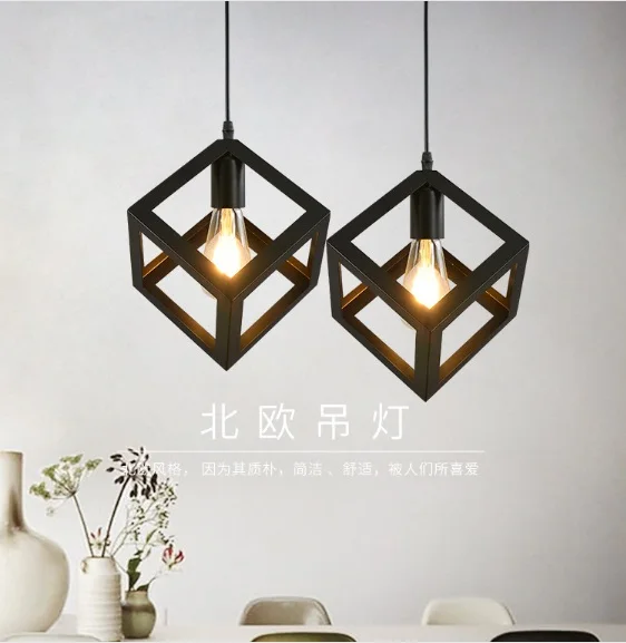 Скандинавский промышленный стиль кованого железа люстра Ретро для кафе балкона