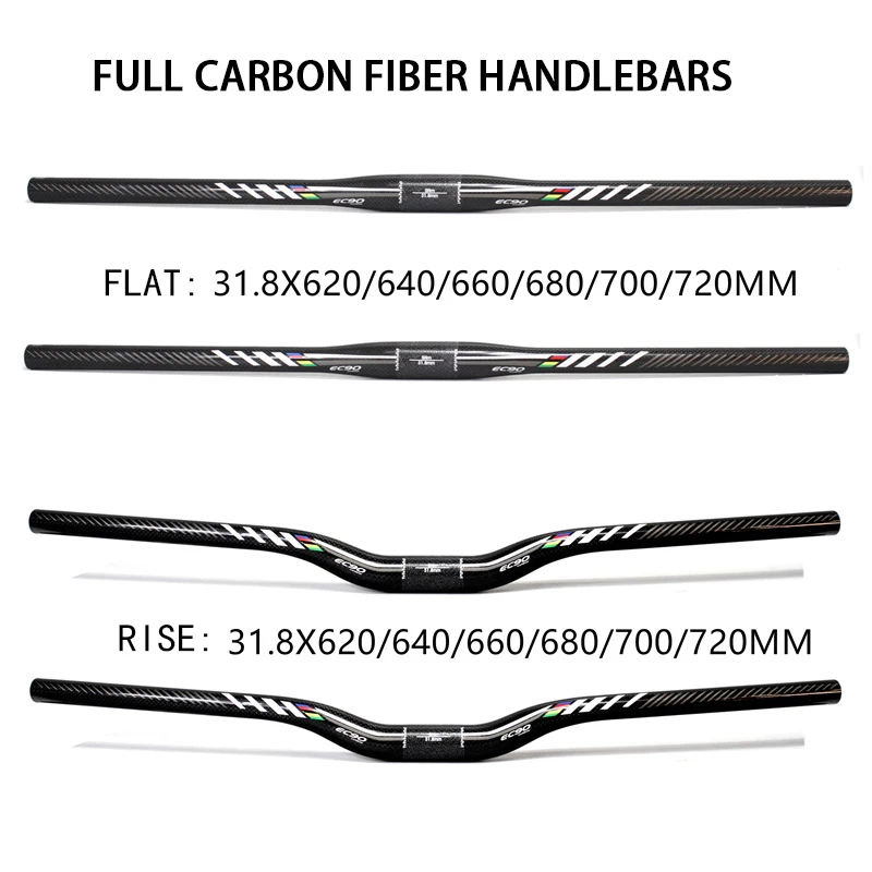 

EC90 Carbon Fiber Bicycle Handlebar Colours Ultralight 31.8mm MTB Mountain Bike Handlebar 3K Carbon MTB Handlebar Cycling Parts