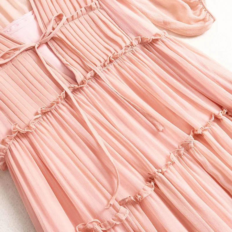 

Plus Size short Sleeve Summer chiffon Dress Women Boho Dresses Casual Women Loose Dress Sundress Outfits Fashion maxi Dress