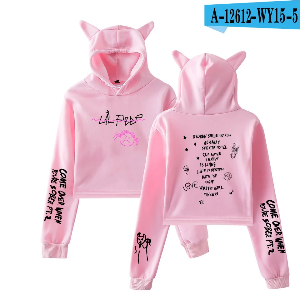 Lil Peep толстовки Love Lil. peep женские свитшоты пуловер с капюшоном принт кошачьи ушки