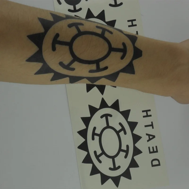 Лидер продаж аниме цельный стикер косплей Татуировка Trafalgar D татуировка с