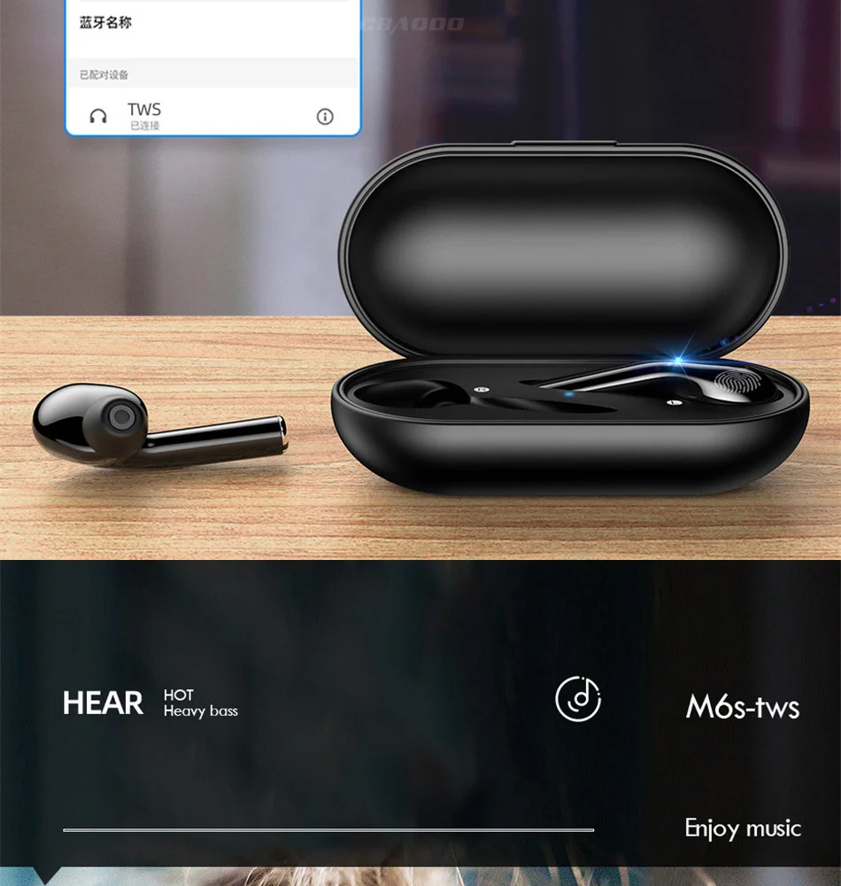 CBAOOO TWS Bluetooth беспроводная гарнитура 5,0 Bluetooth стерео гарнитура Hifi Ture спортивные наушники с микрофоном зарядная коробка