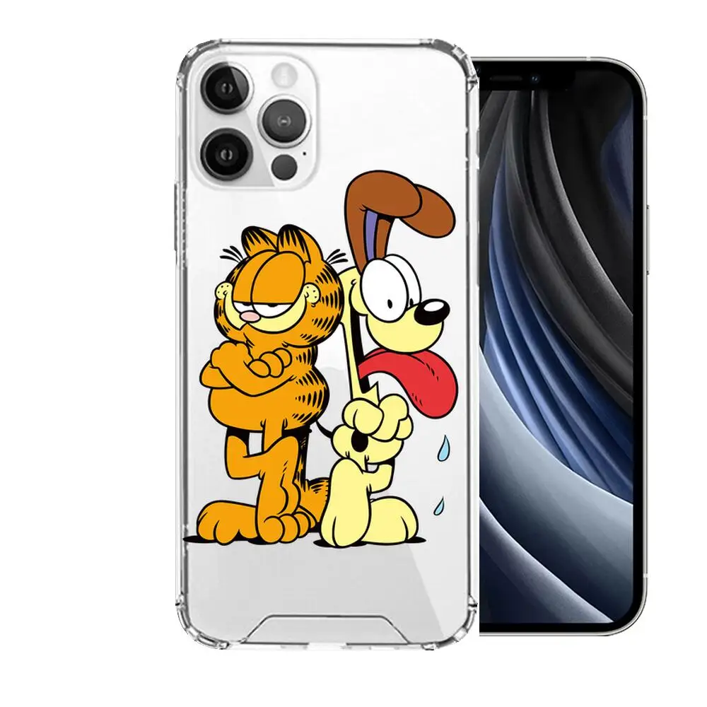 

Cute Cartoon anime Garfield Couple Anime Style Phone Case cover For iphone 12 pro max 11 8 7 6 s XR PLUS X XS SE 2020 mini Tr