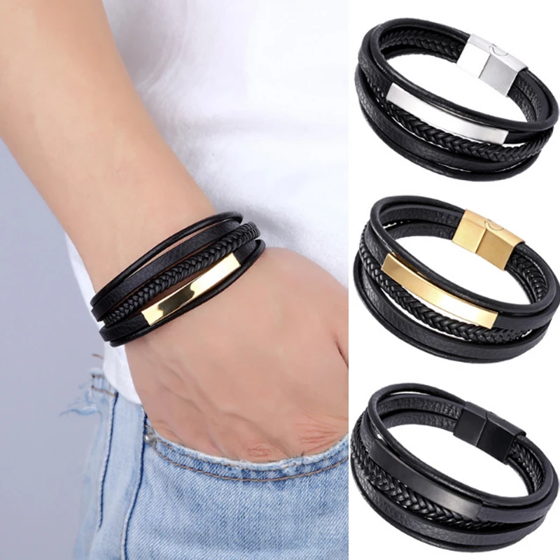 Магнитная Женская многослойная плетеная Мужская модель ручной работы |