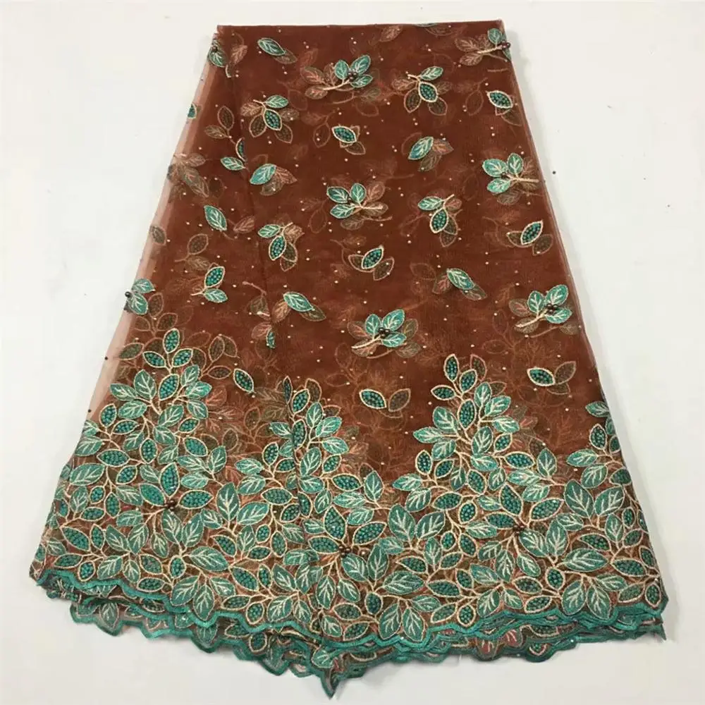 

2020 Latest African Lace Fabric High Quality Embroidered Nigerian Lace Fabrics Bridal French Tulle Lace Fabric For Wedding Party