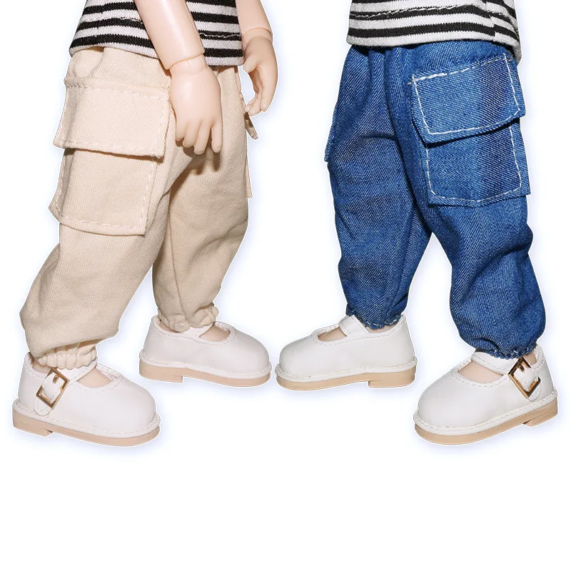 Комбинезоны для кукол BJD 30 см Одежда 1/6 футболка в полоску джинсовые шорты с