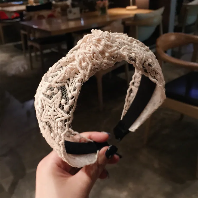 Style 6 Haimeikang Жемчужная Повязка напечатанная Коралловая ткань завязанная повязка для волос ободок для женщин Мода корейский стиль аксессуары для волос из кружева - Цвет: Style 6