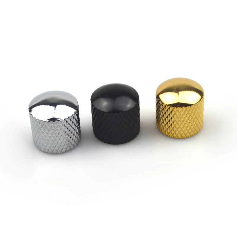 freies verschiffen 6mm metall dome tone gitarre volume tone knöpfe potentiometer steuer knöpfe für e gitarre bass free global shipping