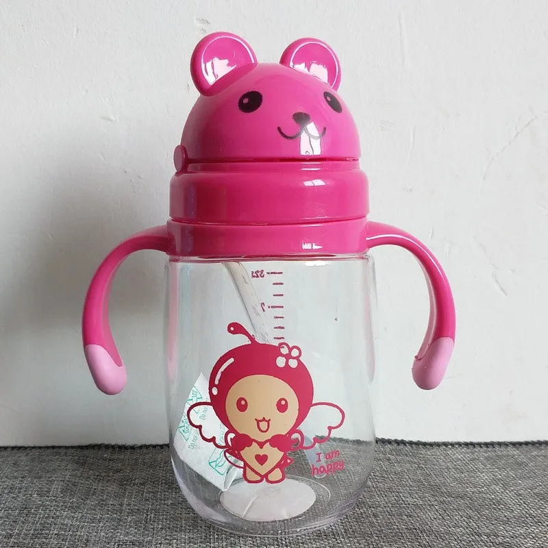 

Children's Cartoon Practice Drinking Cup With Handle Leakproof Cup Water Bottle Baby Learning Drinking Water Bottles 350ml