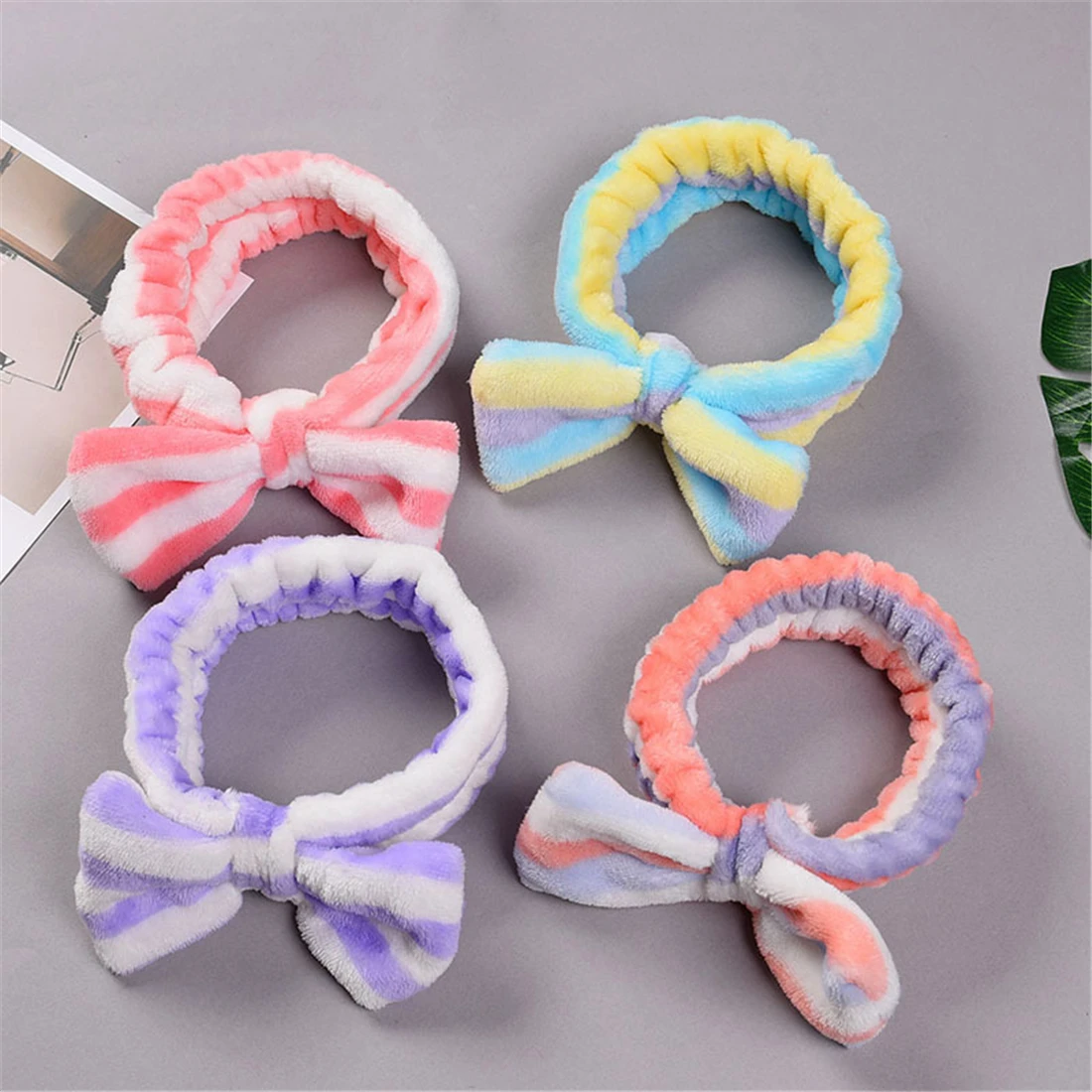 

Коралловый флис ободки с бантами, аксессуары для волос, уплотненной вельветовой одежды из повязки на голову; Милая повязка на голову, повязк...