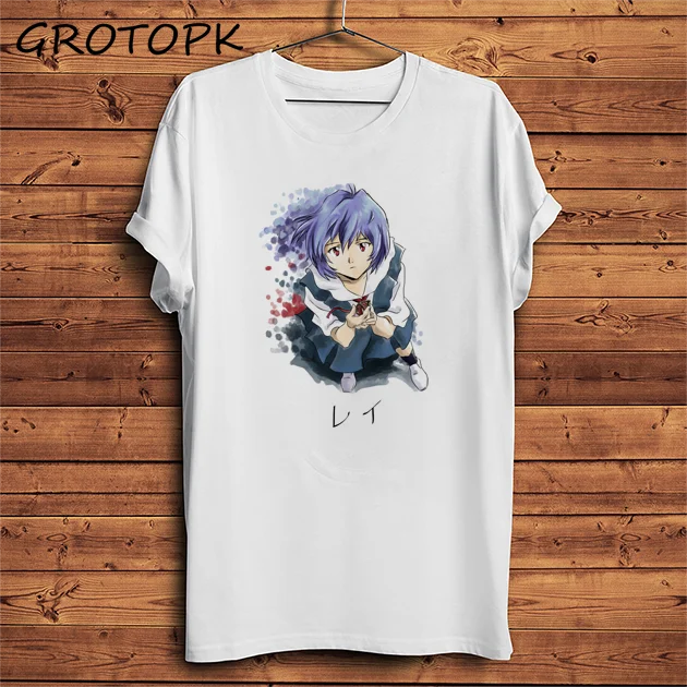 Японская забавная футболка с рисунком аниме Рей айанами для детей новинка белая
