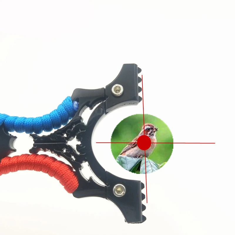 Сплав плоские кожаные Росомаха Рогатка зажим Бесплатная с перекрестной