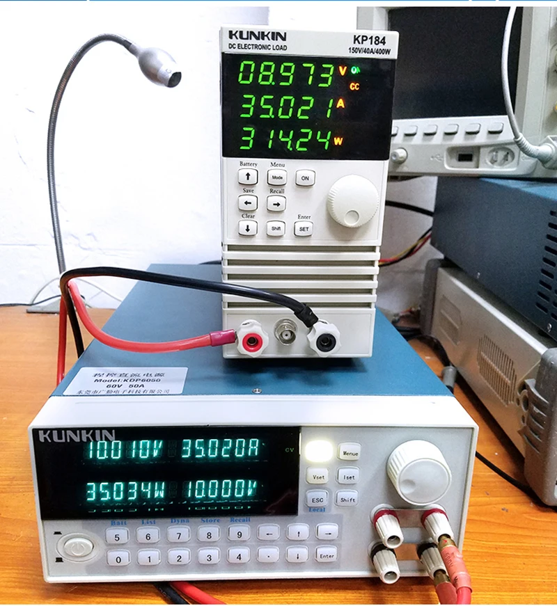 

KUNKIN KP184 DC Electronic load meter 200W / 400W battery capacity Tester power test aging instrument KP182