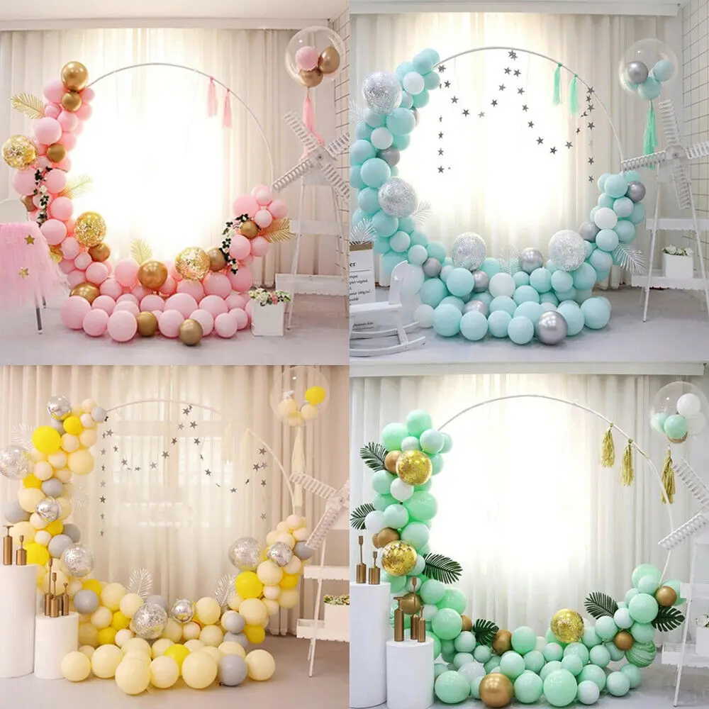 

117 Pcs/pack Macaron Blue Silver Balloon Garland Arch Door Foil Balloons Wedding Baby Shower Birthday Party Decor