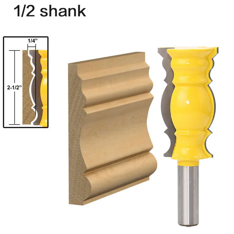 

1 шт. 1/2 "12,7 мм хвостовик Фрезерный резак резьба по дереву Корона литье негабаритных 2 1/2" маршрутизатор бит линии нож фреза по дереву для соеди...