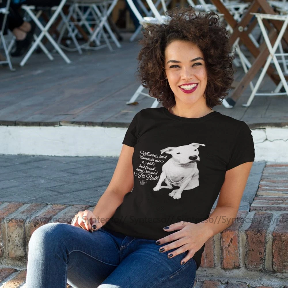 Футболка с рисунком питбуля для девочек футболка лучшего друга уличная одежда